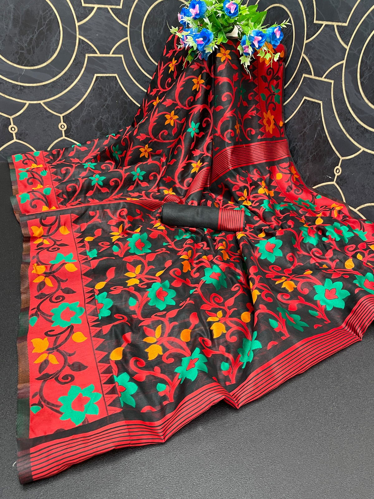 Jamdani Traditional Cotton Silk Durga Puja Special Saree Catalog